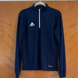 Adidas Men's Dark Blue Performance 3/4 zip